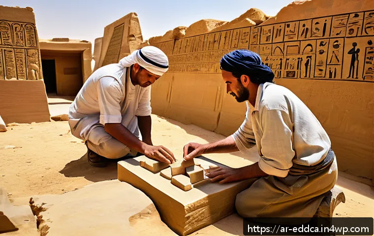 체험 기반 교육의 역사적 배경 - An ancient Egyptian workshop scene showing skilled artisans and apprentices engaged in hands-on lear...