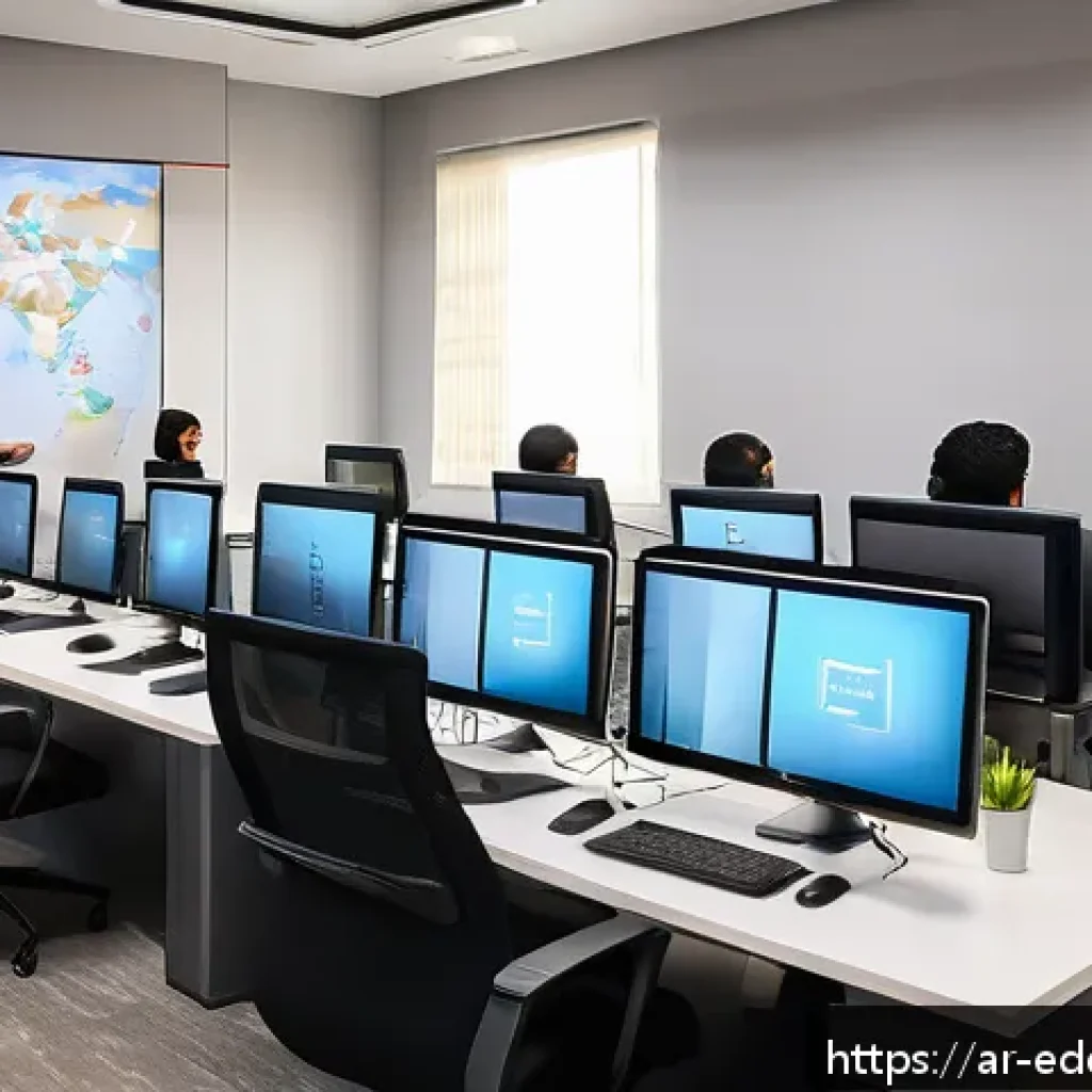 체험 기반 교육이 기업 교육에 미치는 영향 - A modern corporate training room in a Middle Eastern office setting, showing a diverse group of Arab...